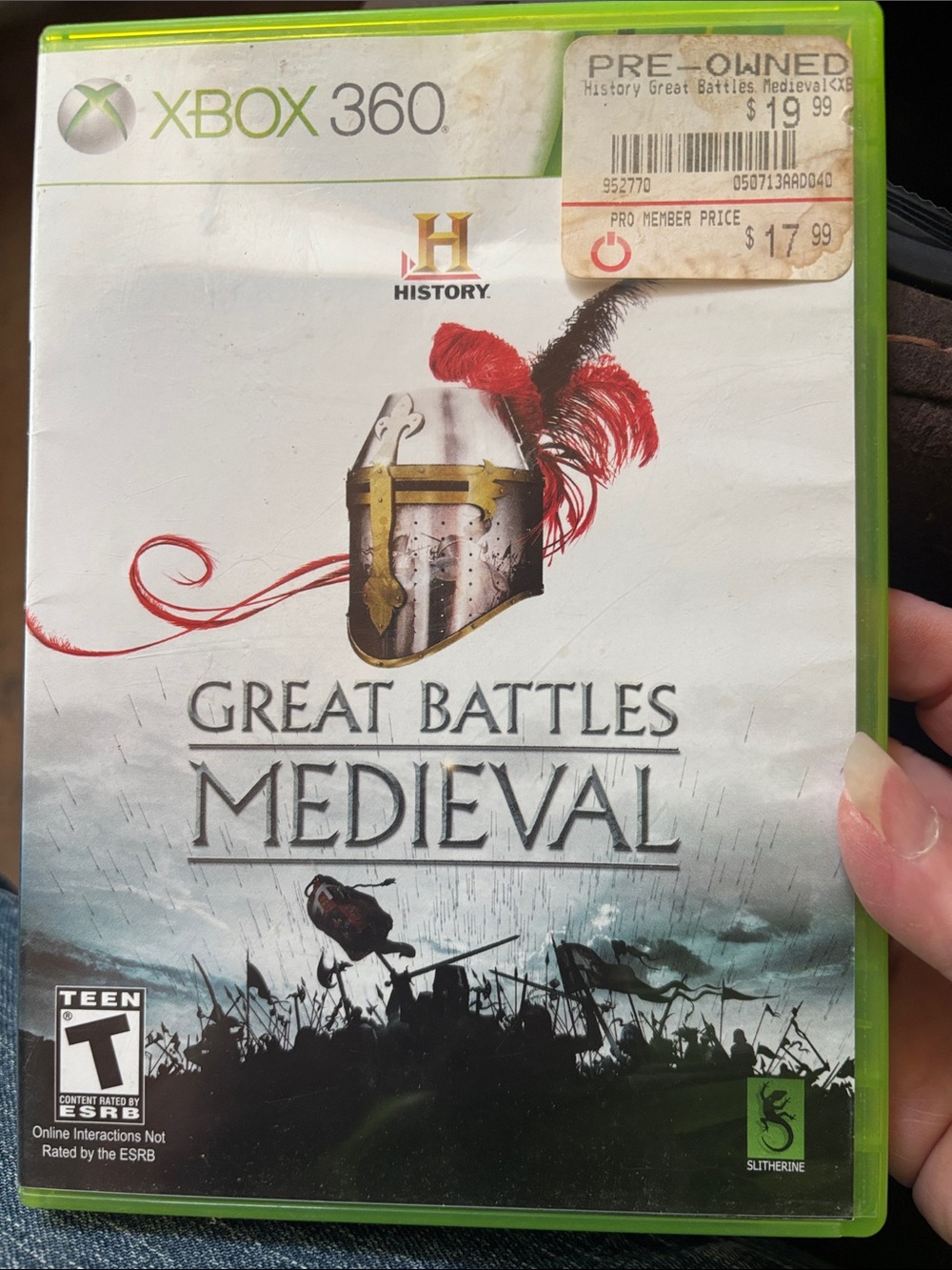 Xbox 360 great battles medieval game + manual (untested)